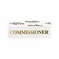 Commissioner Award Ribbon w/ Gold Foil Imprint (4"x1 5/8")